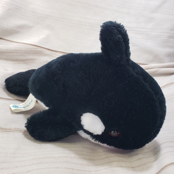 SeaWorld Shamu Orca Killer Whale Plush Stuffed Toy Vintage 10 Inch 1987 - Picture 10 of 10
